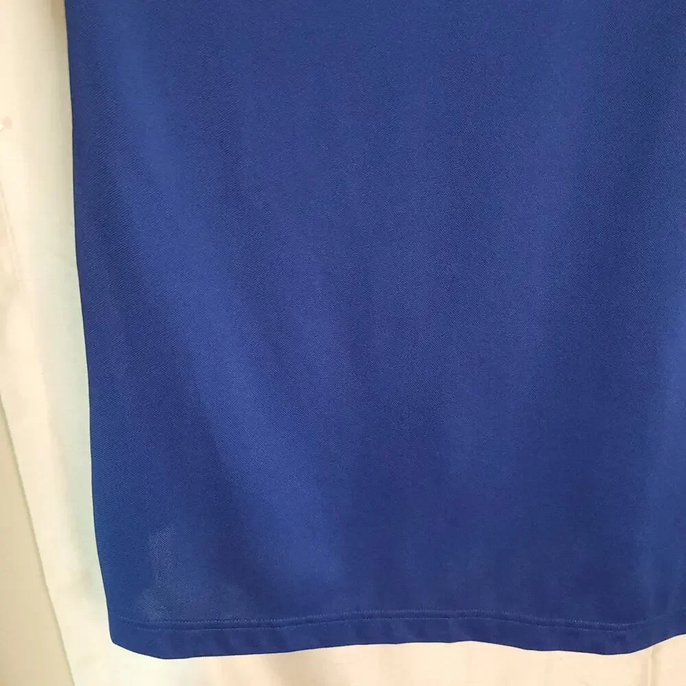 XL Adidas Blue Polo Shirt with White Stitching